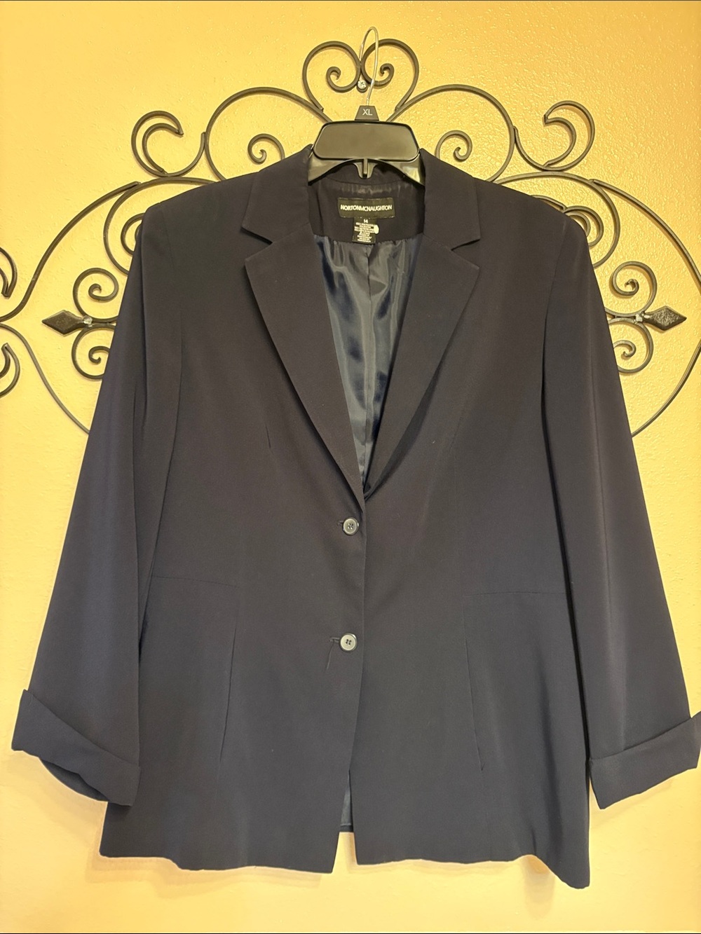 Norton McNaughton Dark Navy Two-Button Blazer